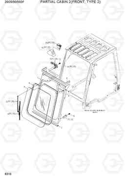6310 PARTIAL CABIN 2(FRONT, TYPE 2) 20/25/30/33DF-7, Hyundai