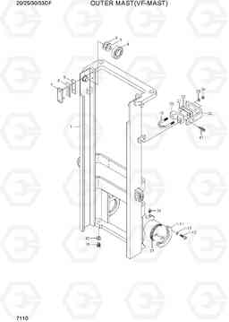 7110 OUTER MAST(VF-MAST) 20/25/30/33DF-7, Hyundai