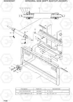 7144 INTEGRAL SIDE SHIFT ASSY(VF,20/25DF) 20/25/30/33DF-7, Hyundai