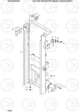 7210 OUTER MAST(TF-MAST, 20/25/30DF) 20/25/30/33DF-7, Hyundai