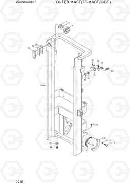 7215 OUTER MAST(TF-MAST, 33DF) 20/25/30/33DF-7, Hyundai