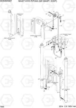 7555 MAST HYD PIPING(QF-MAST, 33DF) 20/25/30/33DF-7, Hyundai