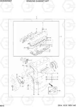 9010 ENGINE GASKET KIT 20/25/30/33DF-7, Hyundai