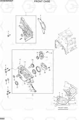 9050 FRONT CASE 20/25/30/33DF-7, Hyundai