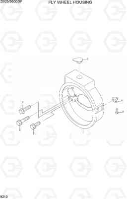9210 FLYWHEEL HOUSING 20/25/30/33DF-7, Hyundai