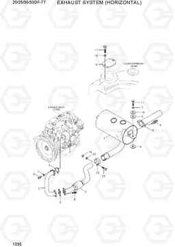 1035 EXHAUST SYSTEM (HORIZONTAL) 20/25/30/33DF-7T, Hyundai