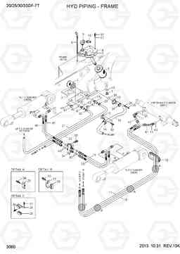 3060 HYD PIPING-FRAME(STD) 20/25/30/33DF-7T, Hyundai