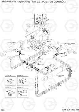 3061 HYD PIPING-FRAME(POSITION CONTROL) 20/25/30/33DF-7T, Hyundai