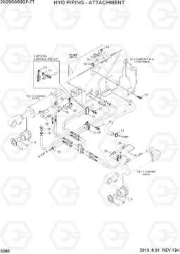 3080 HYD PIPING-ATTACHMENT 20/25/30/33DF-7T, Hyundai