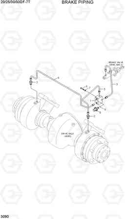 3090 BRAKE PIPING 20/25/30/33DF-7T, Hyundai