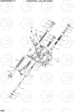 4020 CONTROL VALVE ASSY 20/25/30/33DF-7T, Hyundai