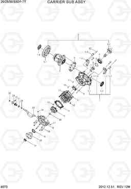 4070 CARRIER SUB ASSY 20/25/30/33DF-7T, Hyundai