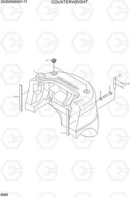 6050 COUNTERWEIGHT 20/25/30/33DF-7T, Hyundai