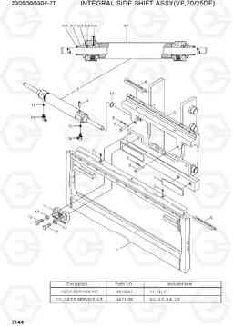 7144 INTEGRAL SIDE SHIFT ASSY (VF,20/25DF) 20/25/30/33DF-7T, Hyundai