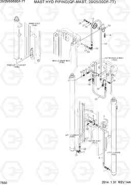 7550 MAST HYD PIPING (QF-MAST, 20/25/30DF) 20/25/30/33DF-7T, Hyundai