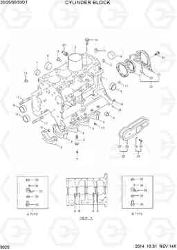 9020 CYLINDER BLOCK 20/25/30/33DF-7T, Hyundai