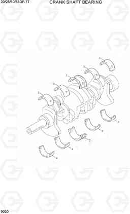 9030 CRANK SHAFT BEARING 20/25/30/33DF-7T, Hyundai