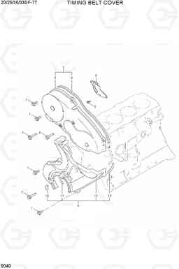 9040 TIMING BELT COVER 20/25/30/33DF-7T, Hyundai