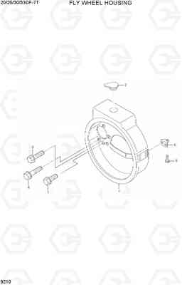 9210 FLYWHEEL HOUSING 20/25/30/33DF-7T, Hyundai