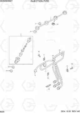 9220 INJECTION PIPE 20/25/30/33DF-7T, Hyundai
