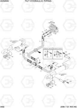 3050 TILT HYDRAULIC PIPING 20G/25G/30G-7, Hyundai