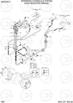 3061 STEERING HYD PIPING(NON BOOSTER BRAKE) 20G/25G/30G-7, Hyundai