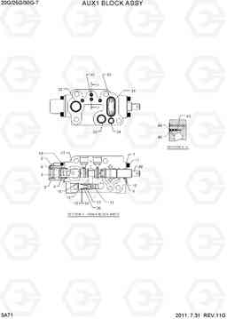 3A71 AUX 1 BLOCK ASSY 20G/25G/30G-7, Hyundai