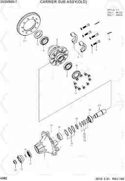 4080 CARRIER SUB ASSY(OLD) 20G/25G/30G-7, Hyundai