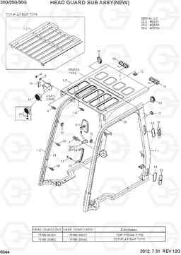 6044 HEAD GUARD SUB ASSY(NEW) 20G/25G/30G-7, Hyundai