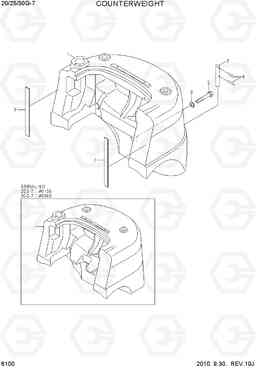 6100 COUNTERWEIGHT 20G/25G/30G-7, Hyundai