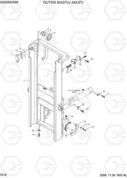 7010 OUTER MAST(V-MAST) 20G/25G/30G-7, Hyundai