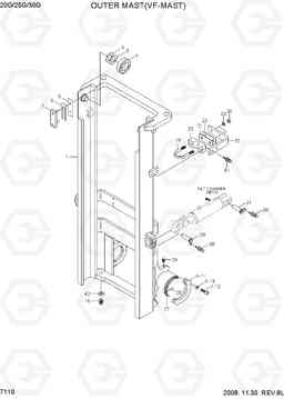 7110 OUTER MAST(VF-MAST) 20G/25G/30G-7, Hyundai