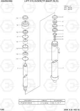 7260 LIFT CYLINDER(TF-MAST,OLD) 20G/25G/30G-7, Hyundai