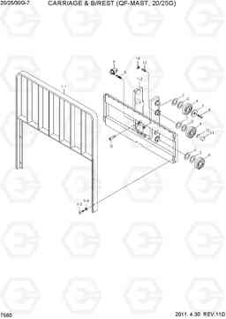 7560 CARRIAGE & BACKREST(QF-MAST, 20/25G) 20G/25G/30G-7, Hyundai