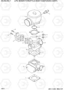 1A11 LPG MIXER THROTTLE BODY ASSY(NON-CERT) 20L/25L/30L-7, Hyundai