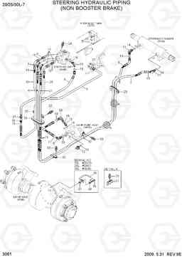 3061 STEERING HYD PIPING(NON BOOSTER BRAKE) 20L/25L/30L-7, Hyundai