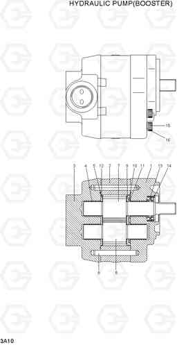 3A10 HYDRAULIC PUMP(BOOSTER) 20L/25L/30L-7, Hyundai