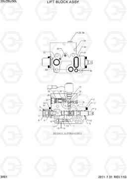 3A51 LIFT BLOCK ASSY 20L/25L/30L-7, Hyundai