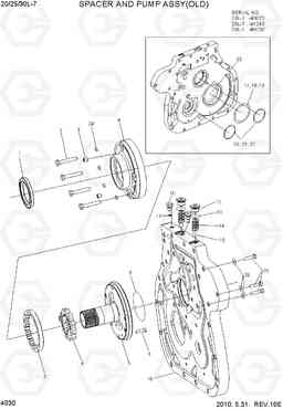 4030 SPACER AND PUMP ASSY(OLD) 20L/25L/30L-7, Hyundai