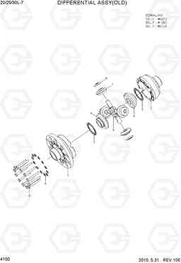 4100 DIFFERENTIAL ASSY(OLD) 20L/25L/30L-7, Hyundai