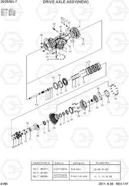 4180 DRIVE AXLE ASSY(NEW) 20L/25L/30L-7, Hyundai