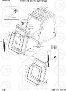 6070 CABIN 3(BUILT IN SECTION) 20L/25L/30L-7, Hyundai