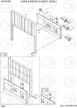 7040 CARR & B/REST (V-MAST, 20/25L) 20L/25L/30L-7, Hyundai