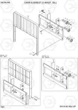 7041 CARR & B/REST (V-MAST, 30L) 20L/25L/30L-7, Hyundai