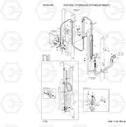 7170 3-SPOOL HYDRAULIC PIPING(VF-MAST) 20L/25L/30L-7, Hyundai