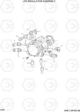 1A20 LPG REGULATOR ASSY(CERT) 20LC/25LC/30LC-7, Hyundai