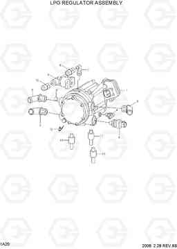 1A20 LPG REGULATOR ASSY(CERT) 20LC/25LC/30LC-7, Hyundai