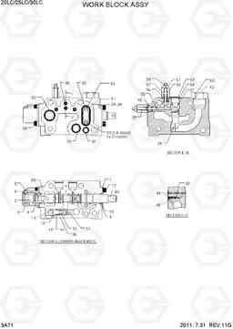 3A71 WORK BLOCK ASSY 20LC/25LC/30LC-7, Hyundai