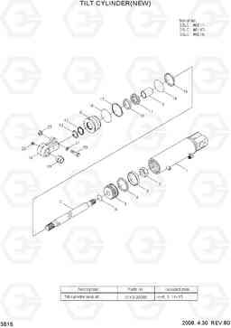 3B15 TILT CYLINDER(NEW) 20LC/25LC/30LC-7, Hyundai