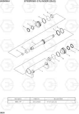 3B20 STEERING CYLINDER 20LC/25LC/30LC-7, Hyundai